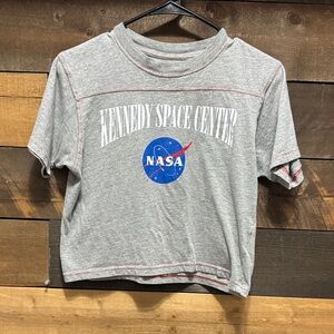 Freeze Gray NASA Kennedy Space Center Crop Top